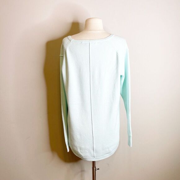 French Connection S Small Mint Green Sweater Top Cozy Relaxed Oversize - Picture 12 of 16